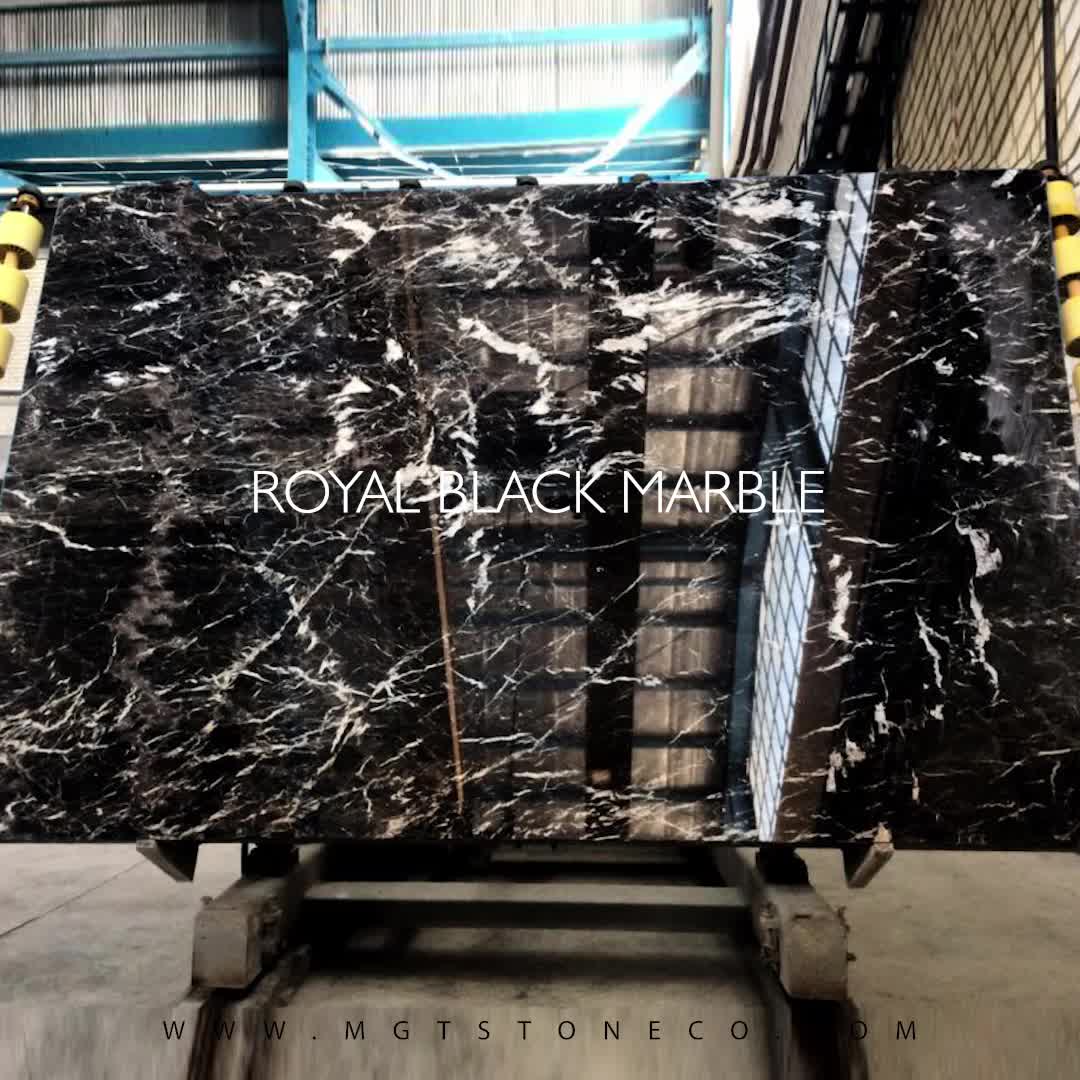 Royal Black Marble Tiles & Slabs