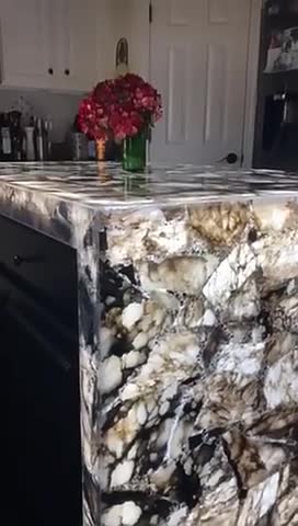 Artificial Stone Backlit Alabaster For Kitchen Island