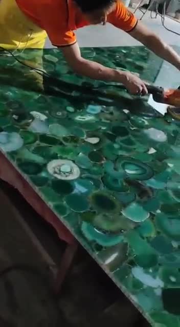 Agate Green Semiprecious Stone