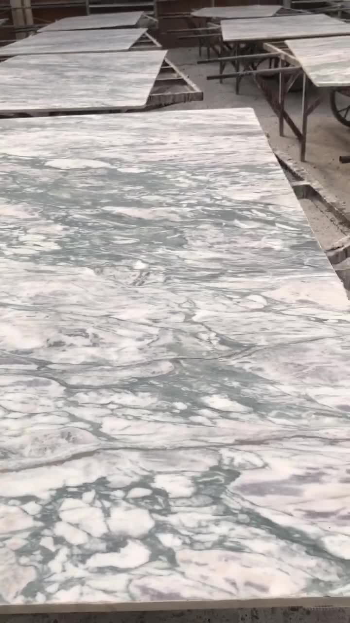 China Violet White Polished Slabs Tile For Living Design Use