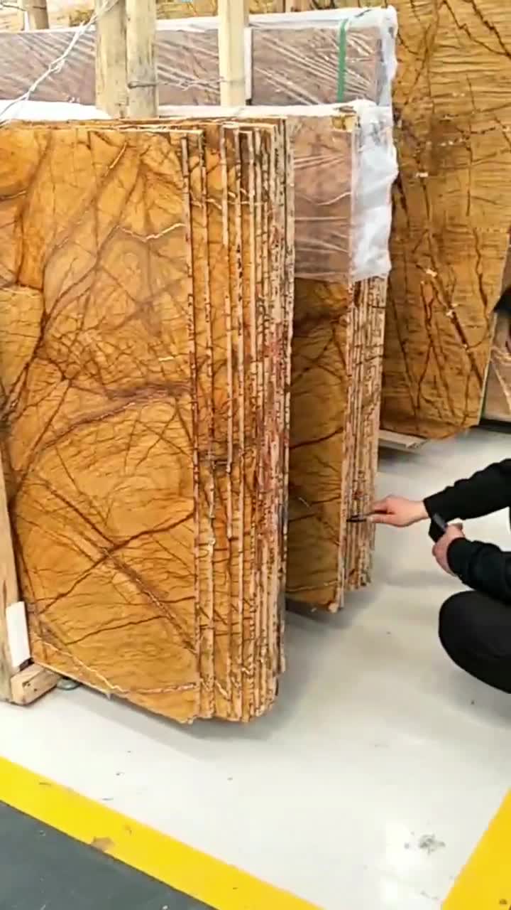 India Bidasar Gold Marble Polished For Outdoor Flooring Use