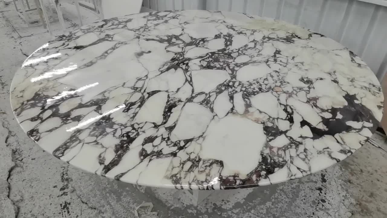 Italy Breccia Violetta Purple Natural Marble Reception Table