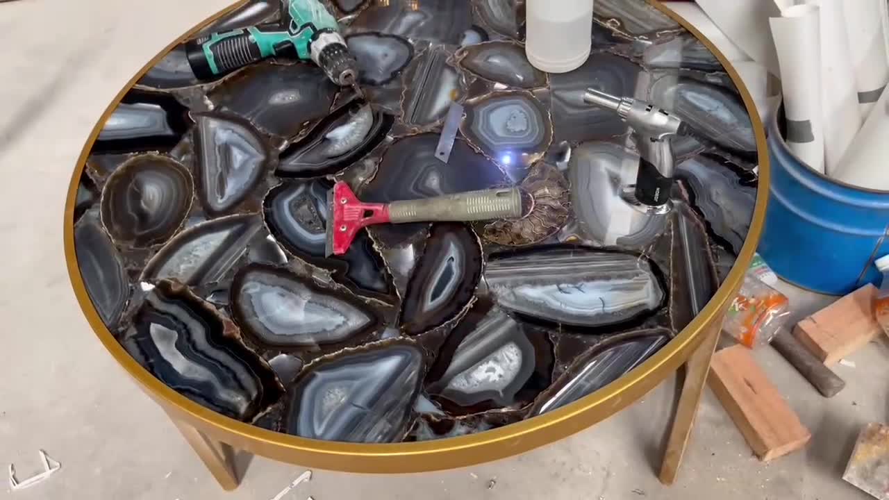 Agate Round Coffee Table Tops