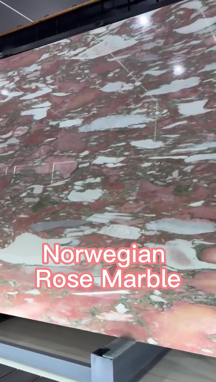 Pink Natural Norwegian Rose Marble Slabs