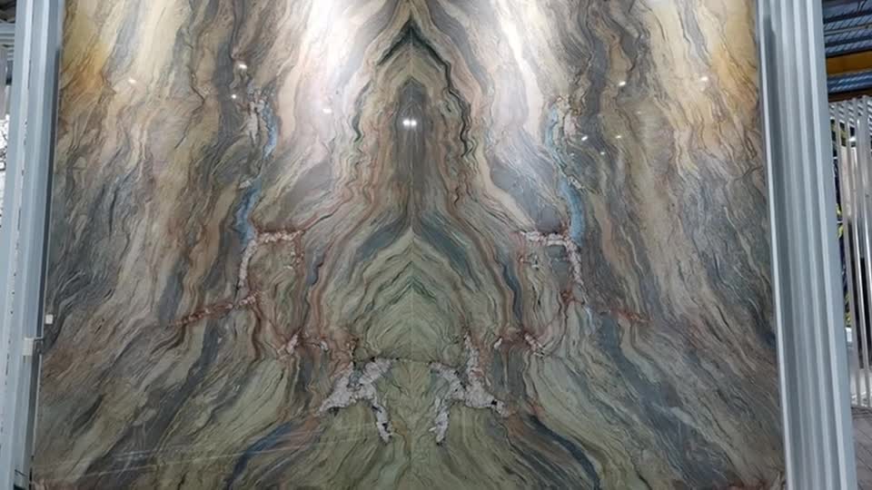 YDSTONE Silk Road Fusion Blue Quartzite Slabs