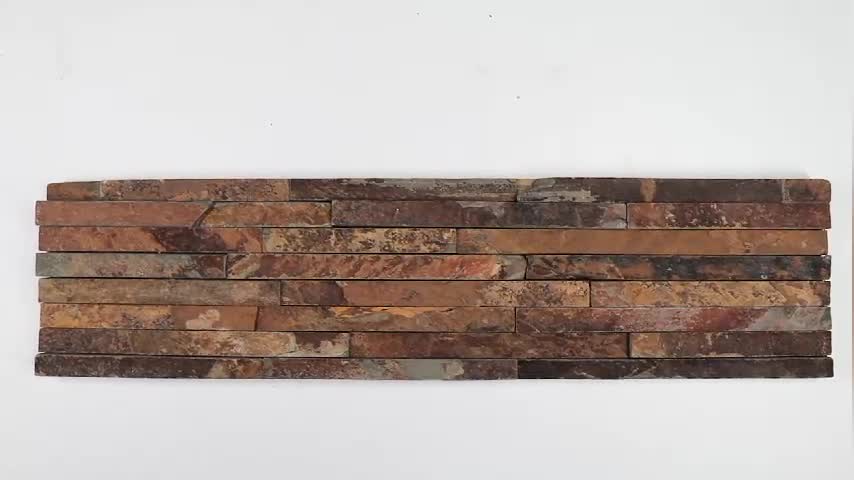 Multicolor Slate Stone Cladding Panel Wall Stones