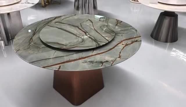 Blue Mare Quartzite Roman Quartzite Round Dinner Table