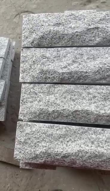Chinese Light Grey Granite Spilt Face Finish Wall Cladding
