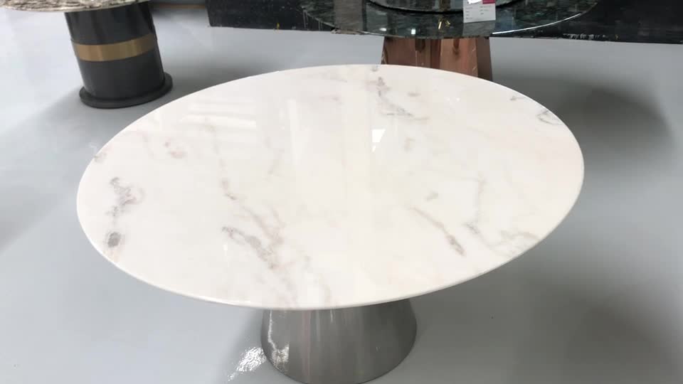 Picasso White Marble Dover Cream Marble Coffee Table Top