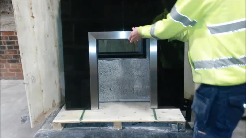 Black Granite Fireplace Back Panel