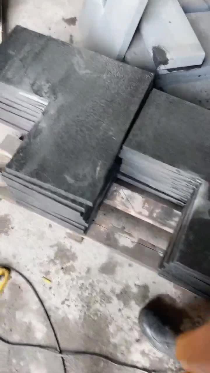 G684 China Black Basalt Flamed Tiles