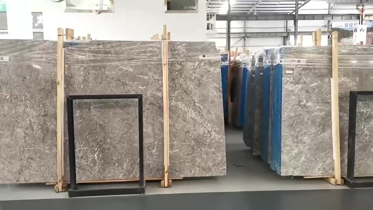 China Cloud Grey Marble Standard Slabs For Interior Design