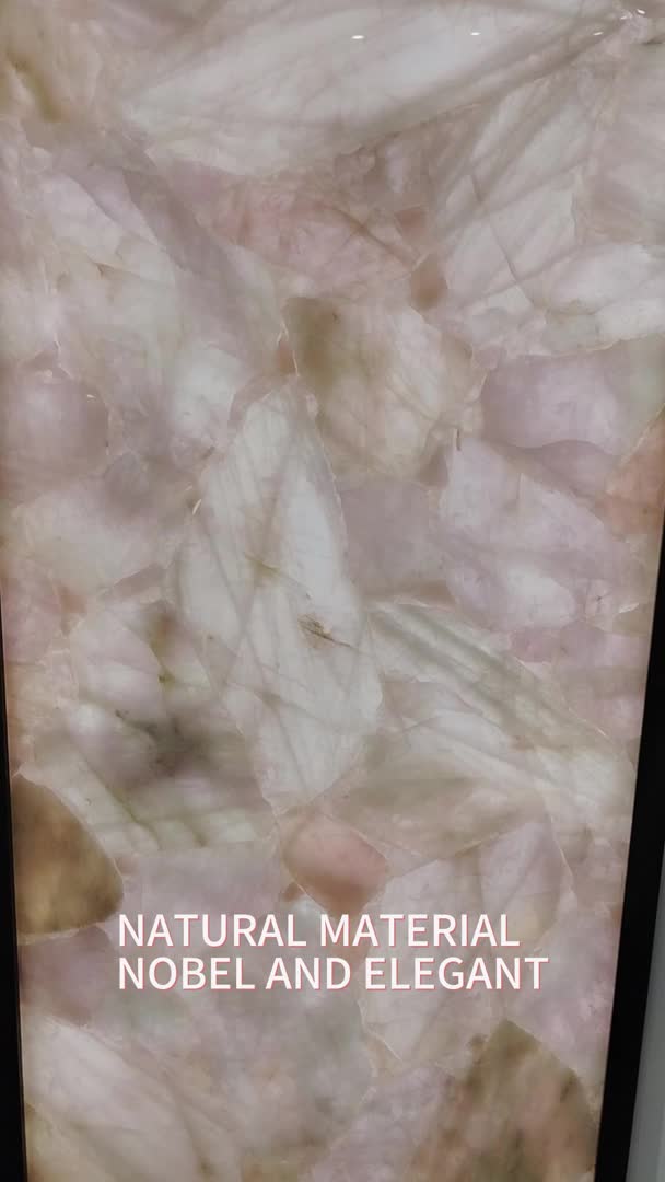 Wholesale Customized Pink Quartz Semiprecious Stone  Slabs