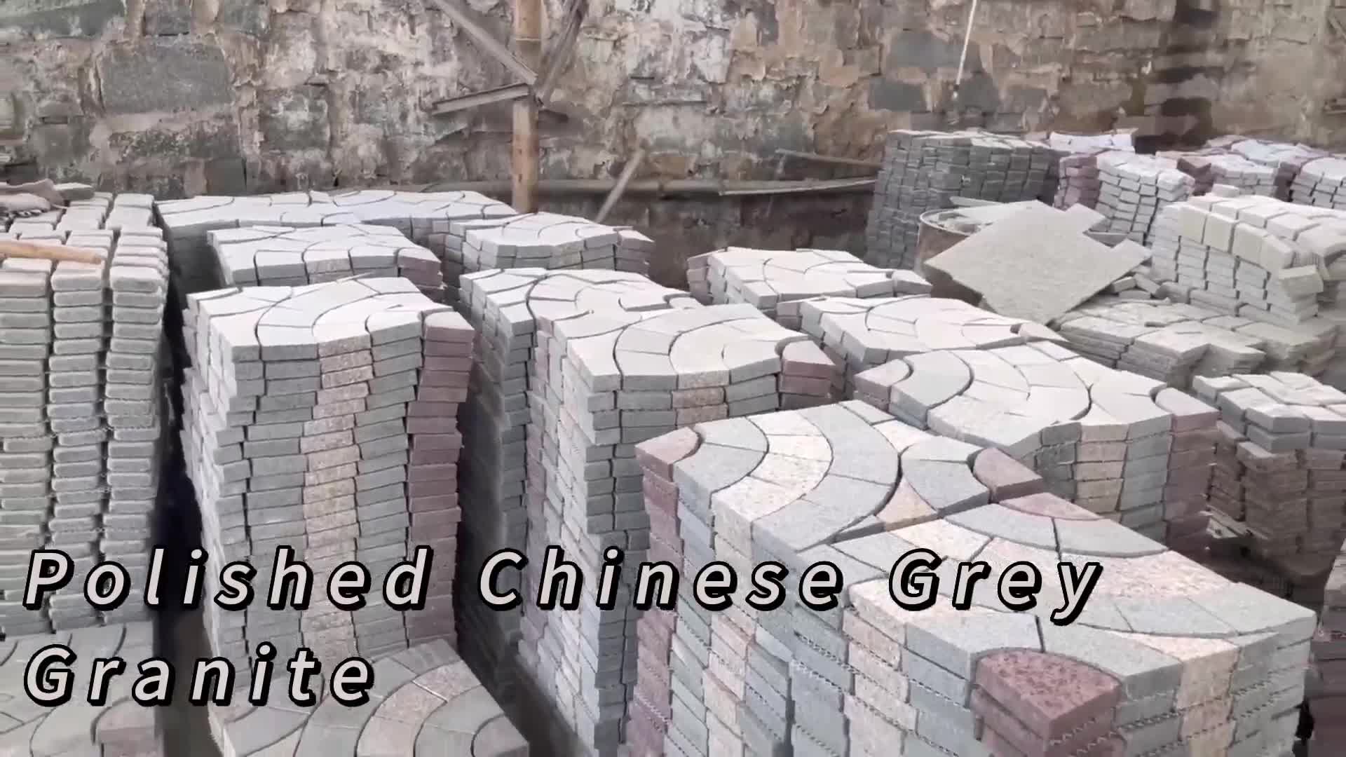 Grey Granite Trapezoid Circular Driveway Paving Stone