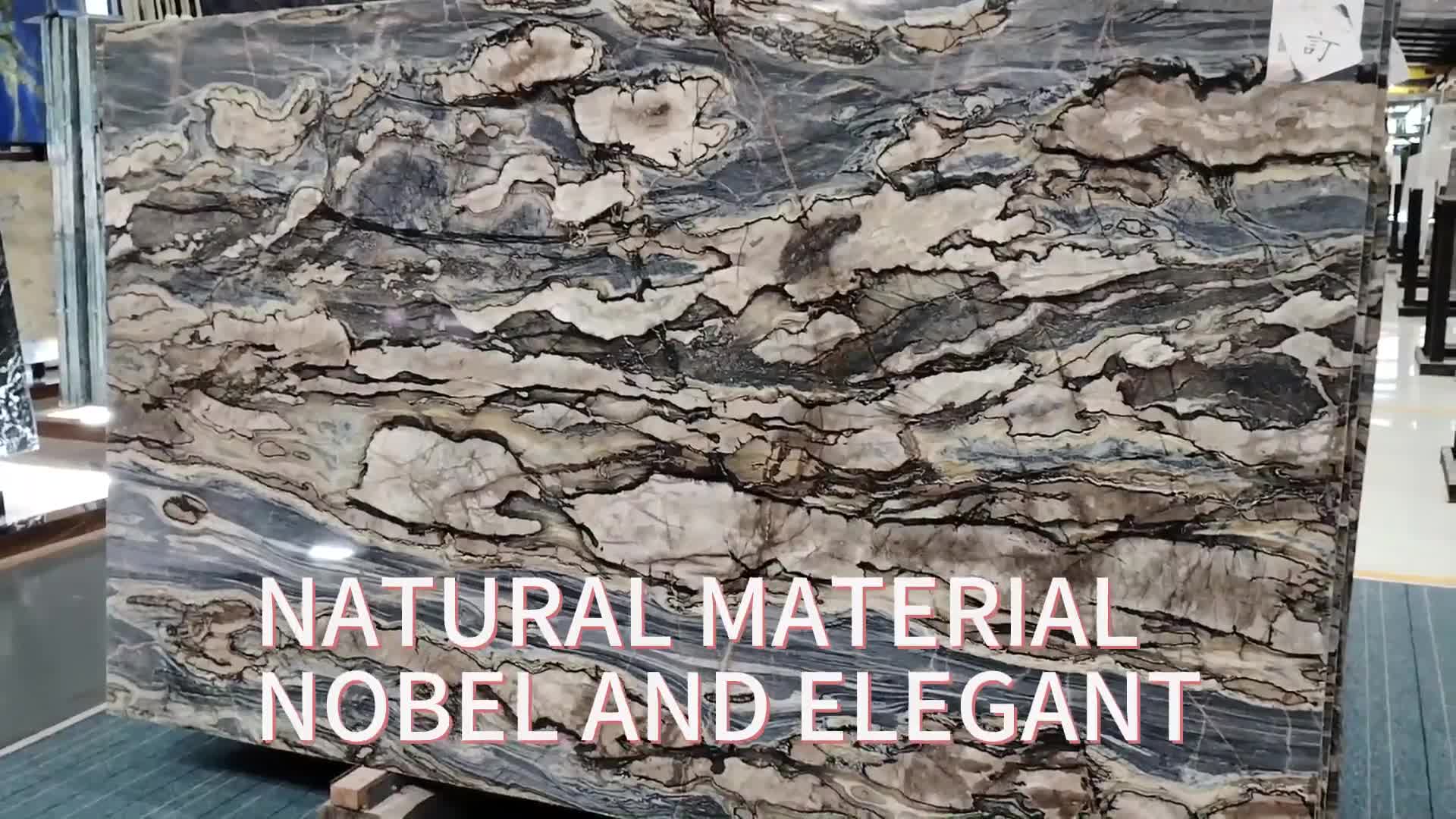 Natural Brazil Twilight Quartzite Slabs For Hotel Project