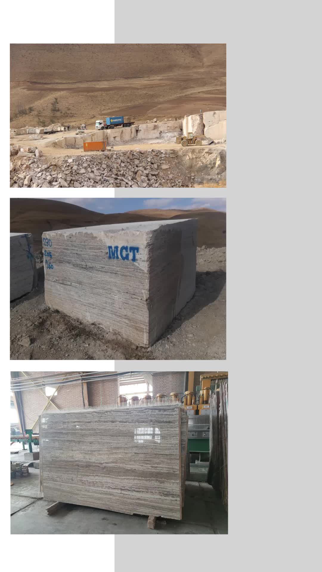 Marjan Silver Travertine Blocks