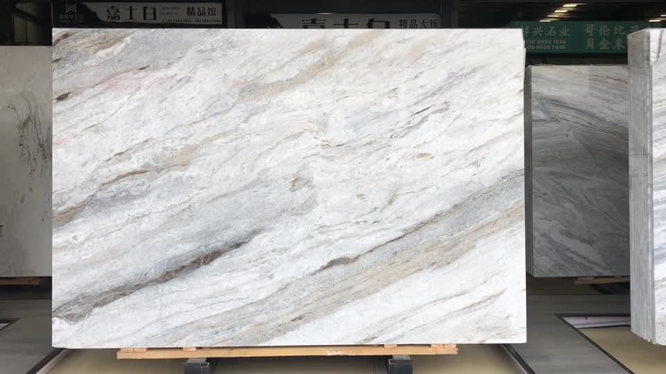 Chinese Volakas Marble Jazz White Glorial White Marble Slabs