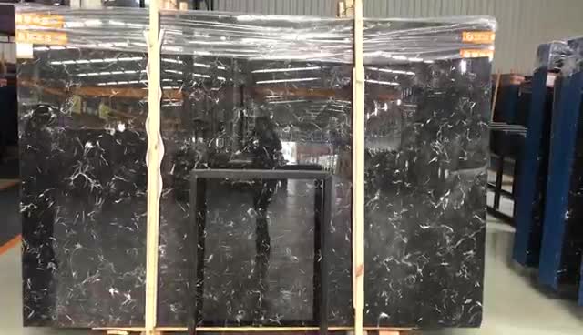 Ice Black Marble,Black Ice Flower Slab