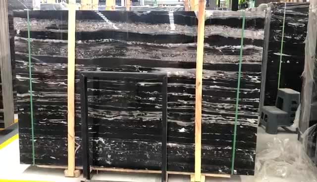 Silver Dragon Marble,Black Portoro Marble Slab