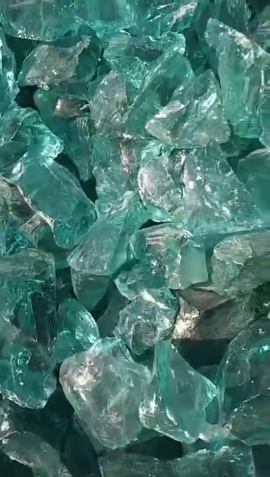 Natural Dark Yellow Glass Rock For Landscaping