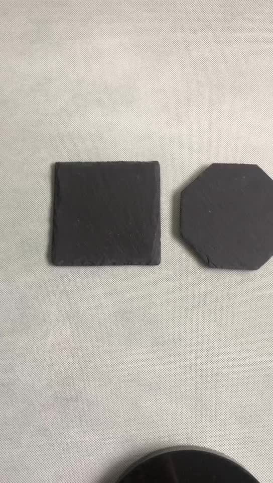 4X4 Engravable Square Slate Coasters