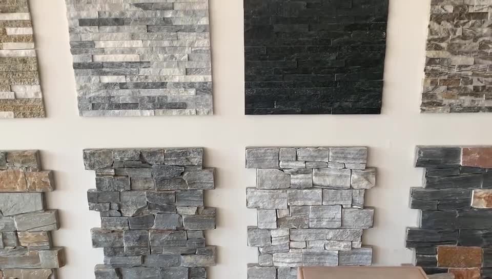 Exterior Slate Veneer Panels Natural Stone Wall Cladding