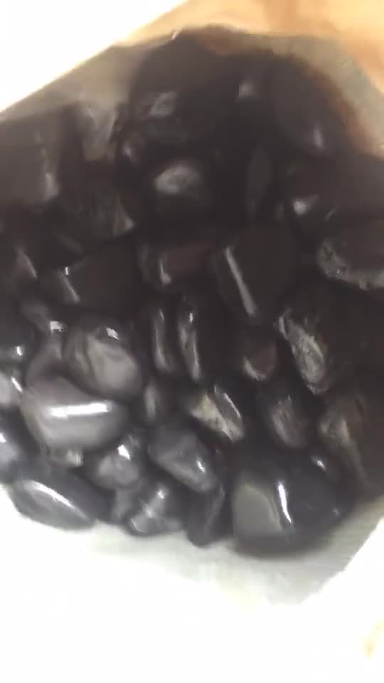 Good Quality Bulk Polish Black Pebble Stone For Garden