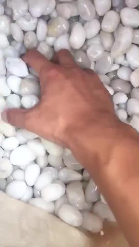 High Polished Pure White Pebble Stone For Decoration