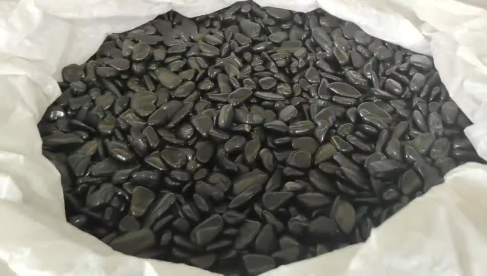 Normal Polished Black Pebble Stone