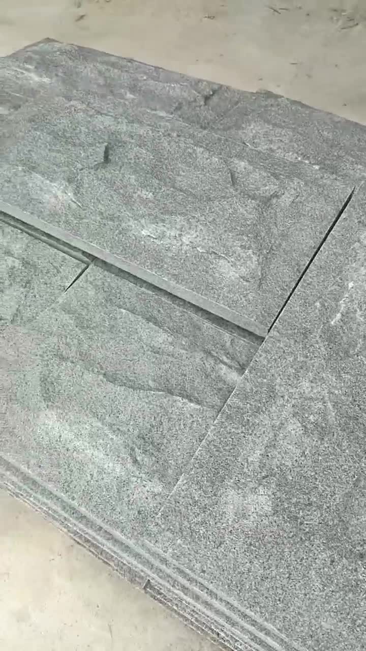 G654 Sesame Black Impala Grey Granite Split Face Tiles