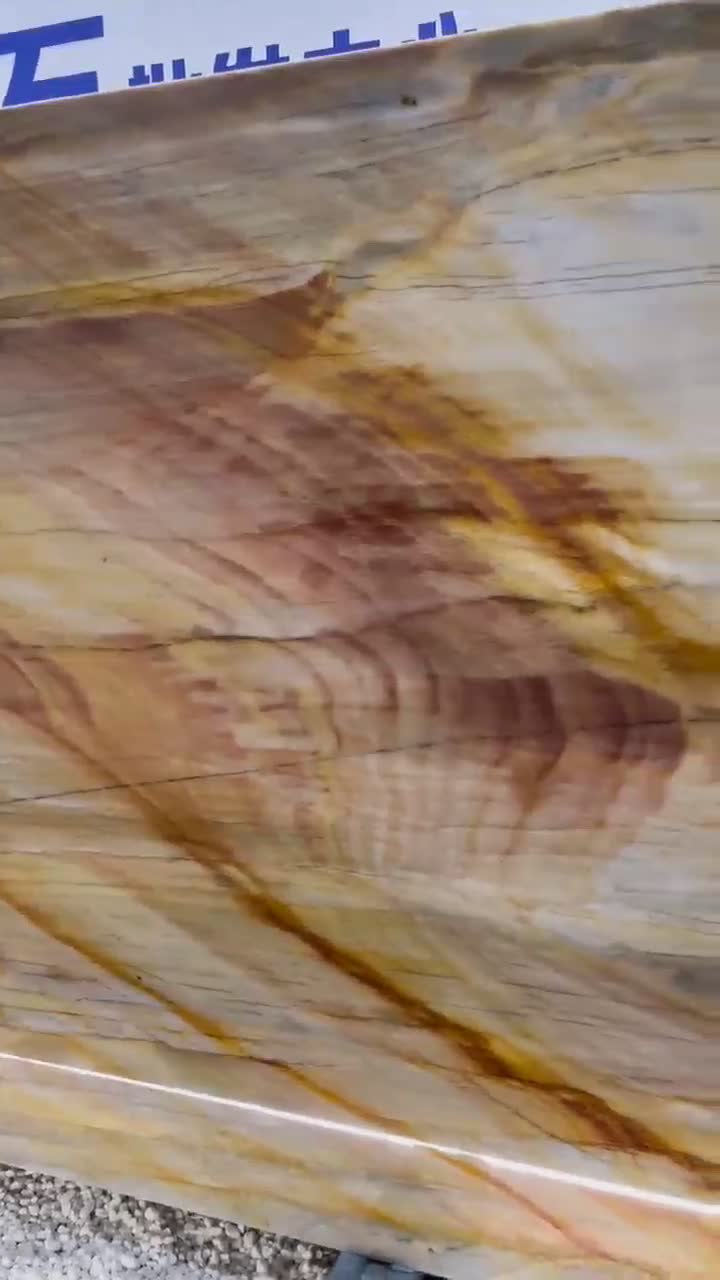 Calacatta Macaubas Quartzite Rainbow Impression White Slab