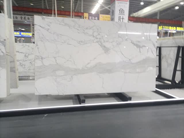 Book Matching Calacatta Vagli Marble Slabs Tiles For Wall