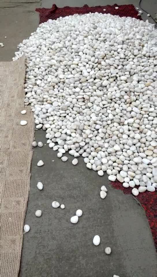 Snow White Pebbles,Tumbled Gravels And Riverstone
