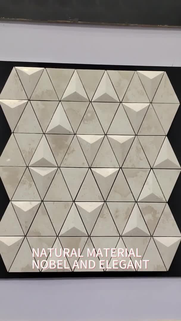Lozenge Leaf Vein Pattern Porcelian Mosaic Tile For Kitchen