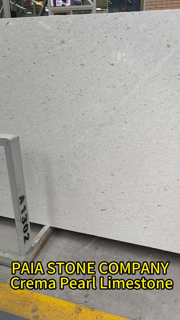 Italy Beige Slab Crema Pearl Limestone For Interior