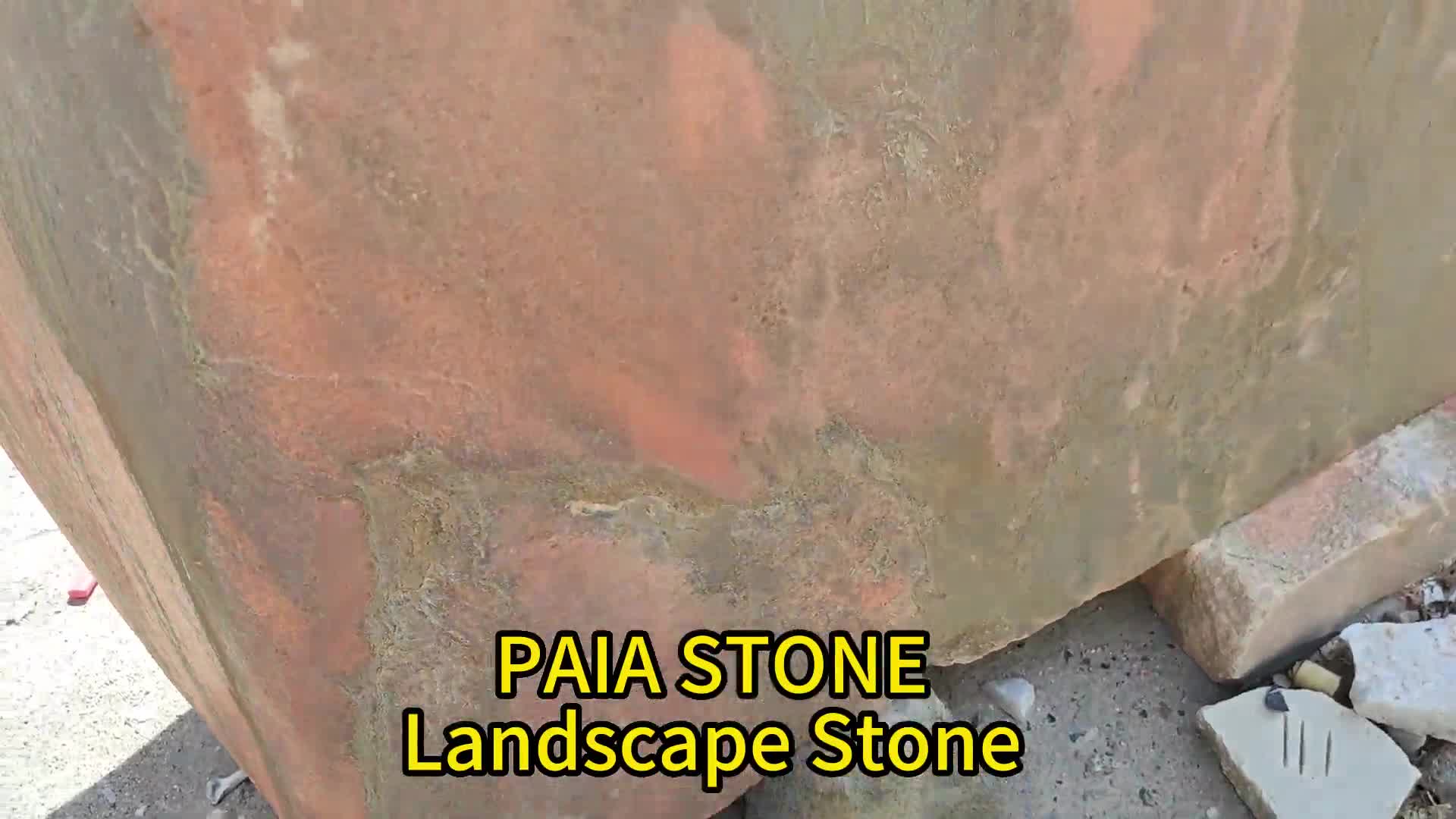 Red Landscape Stone Boulder For Decoration Garden Stone