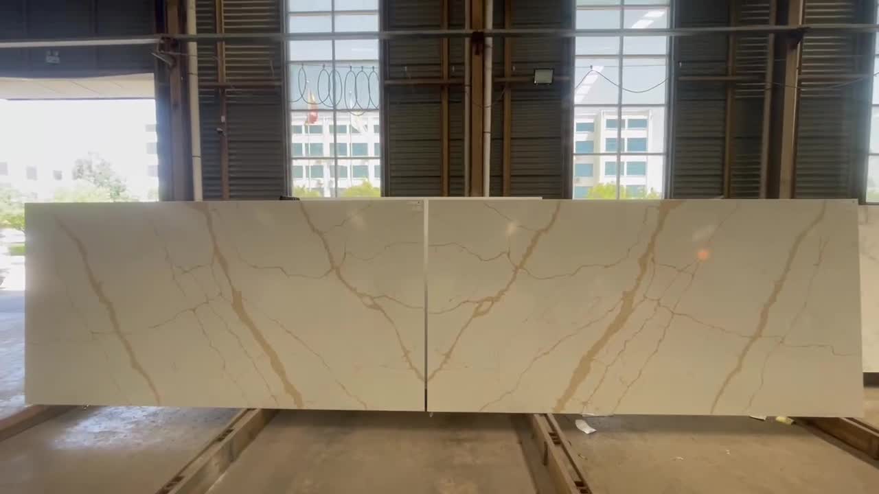 Calacatta Gold 20Mm Thickness Quartz Slabs