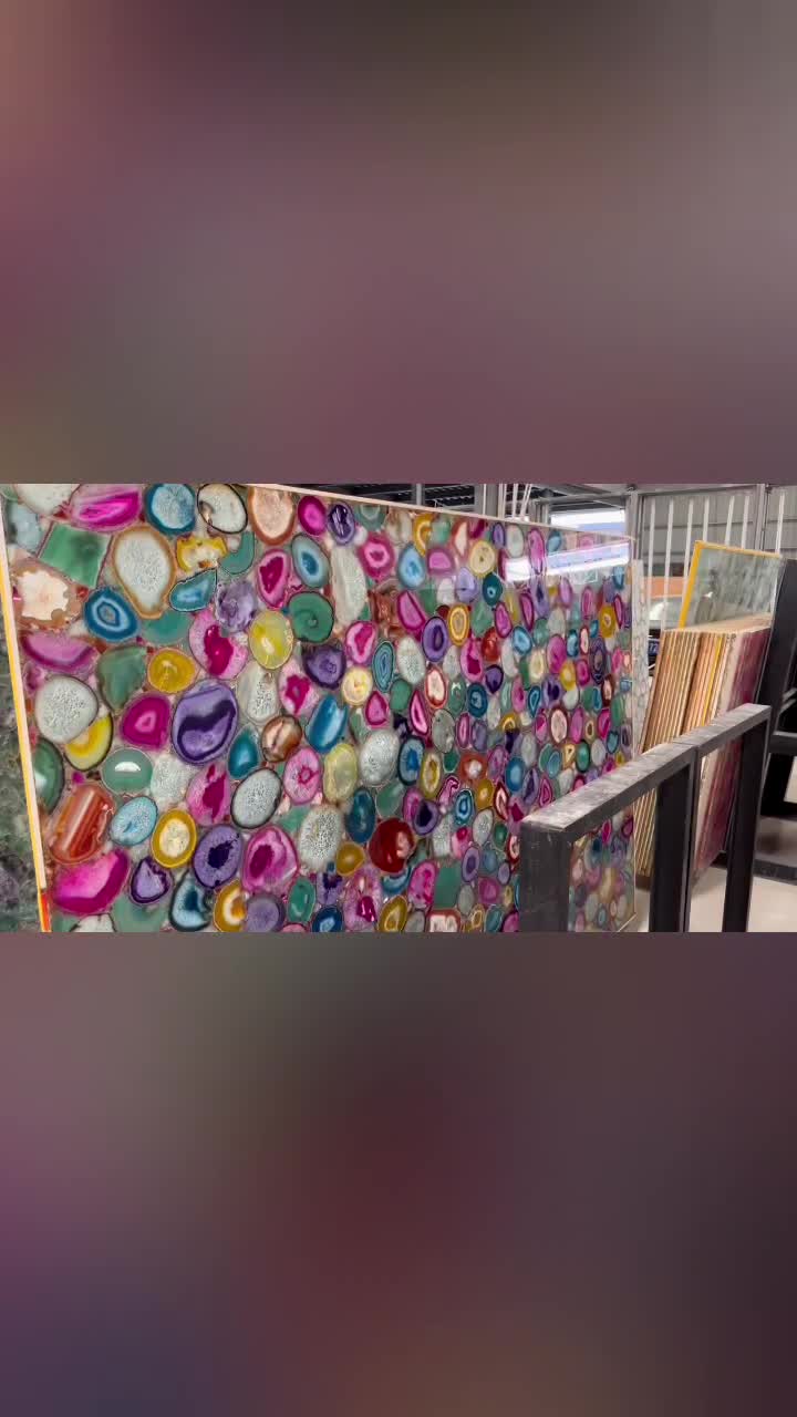 Colorful Agate Wall,Semi Precious Tiles,Gemstone Slab
