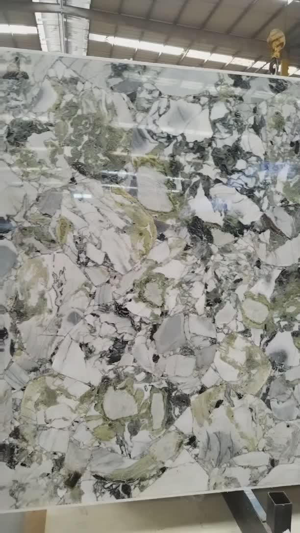 Ice Jade Green Marble Polished Slab