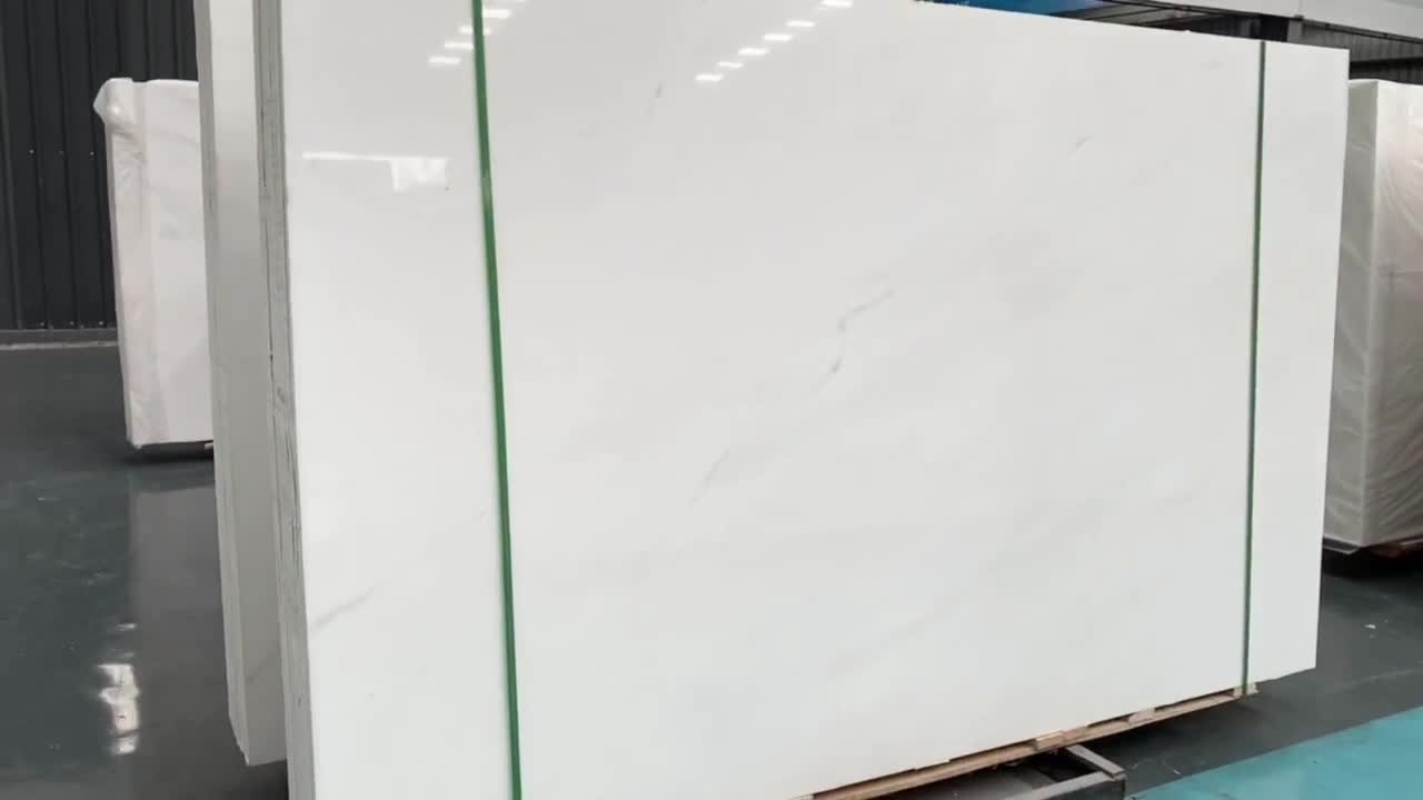 Polished Han White  Marble Tiles, Royal White Marble For Tabletops