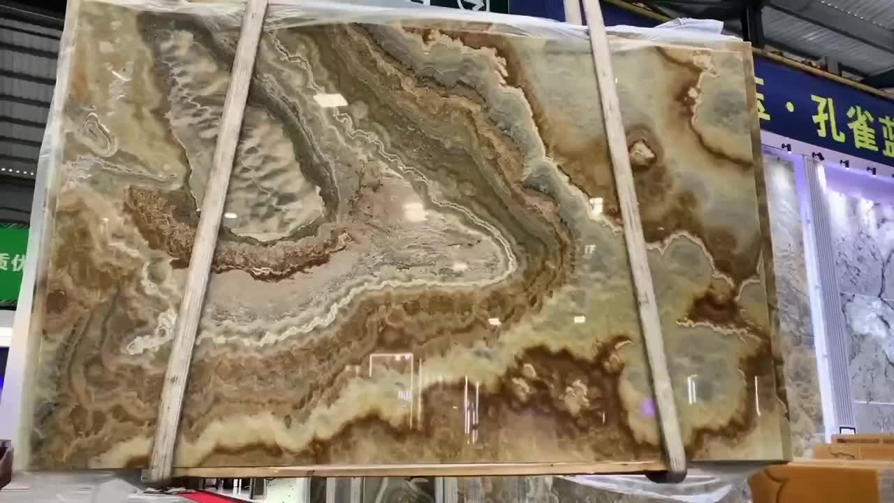 Translucent Book Matched Large Tiger Onyx Slabs