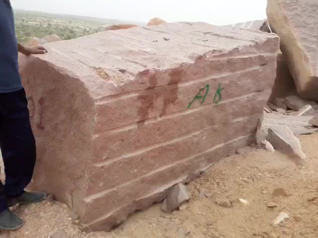 Red Granite Blocks