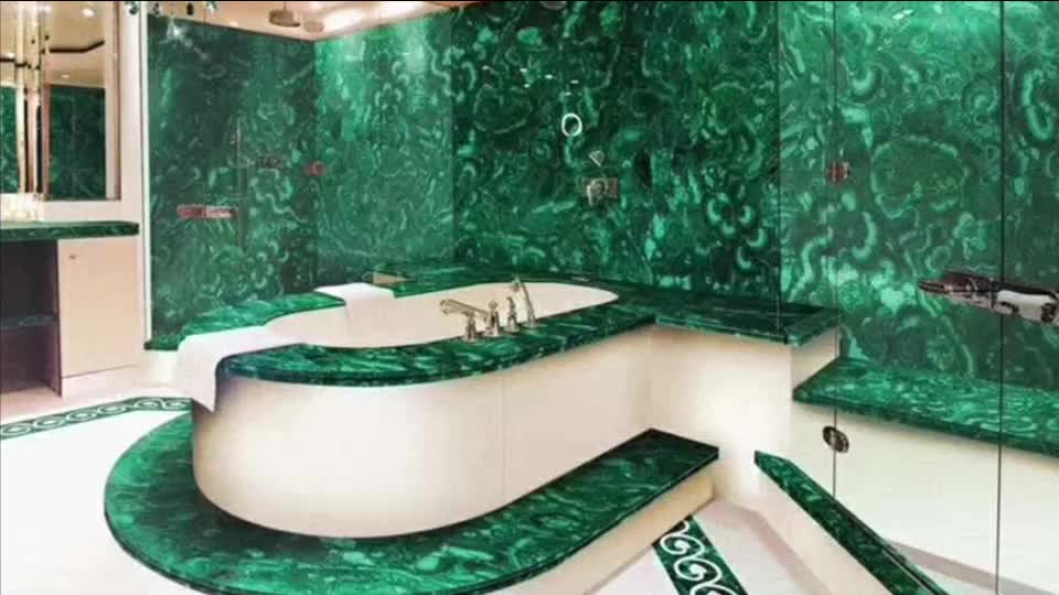 Gemstone Green Malachite Semiprecious Stone Slabs