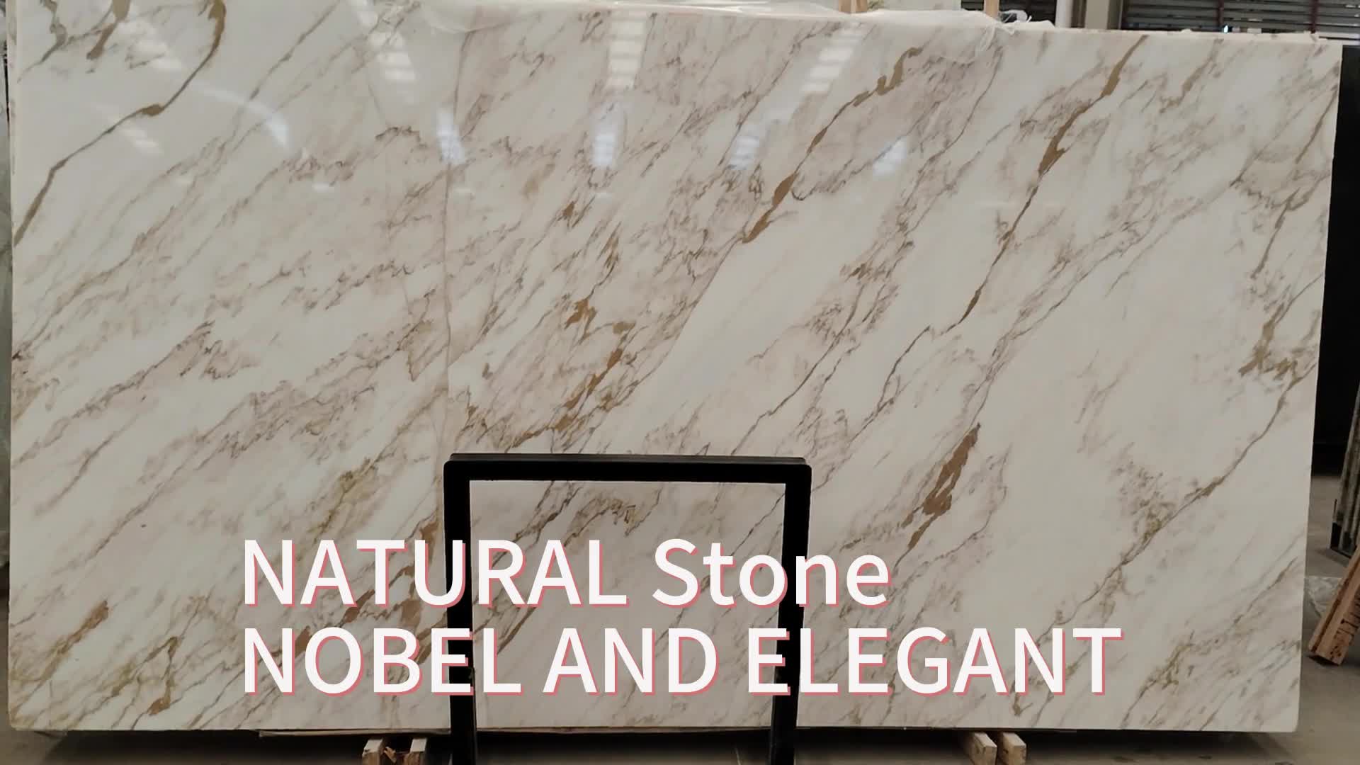 Customize Superior Gold Drop Marble Slab For Restaurant Wall