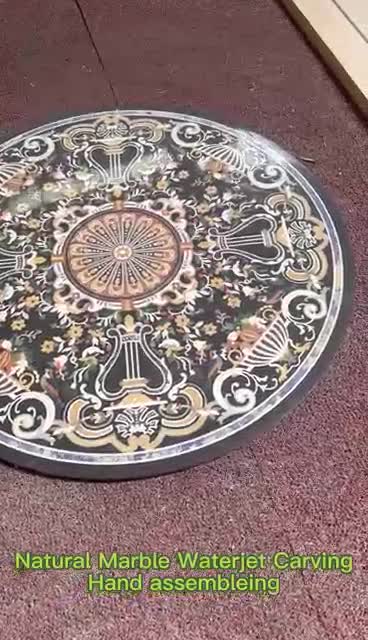 Good Design Water-Jet Pattern Round Medallion Floor Tiles