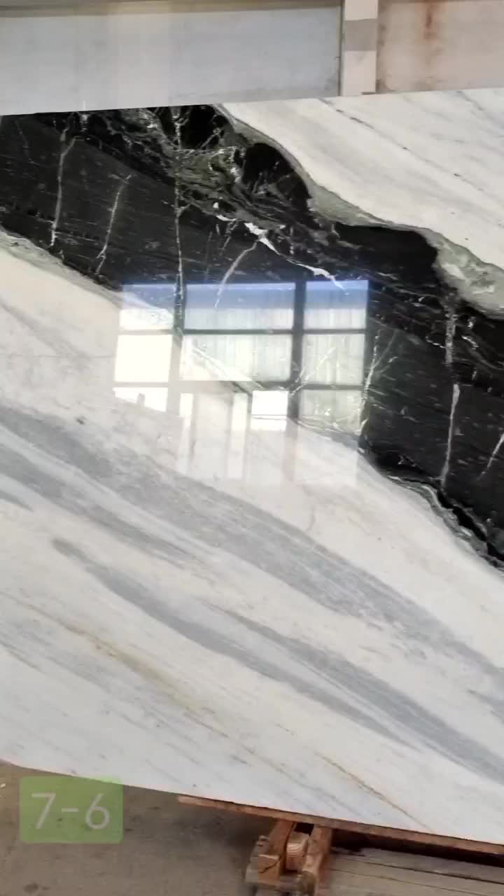 Polished China Panda White Marble Slab For Floor Wall Tiles