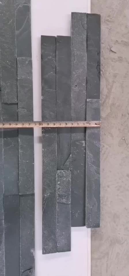 China Natural Split Black Z Stone Slate Ledgestone Panels