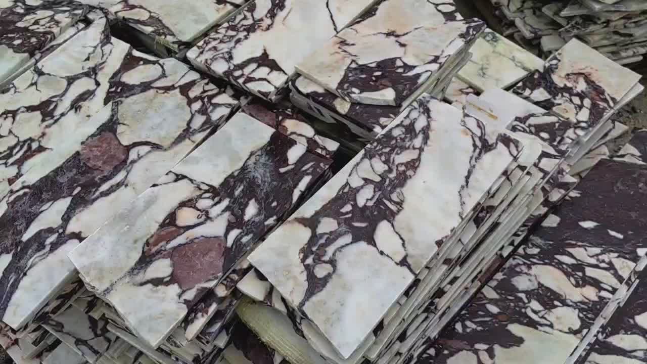 Bvlgari Marble Calacatta Viola Honed Hexagon Mosaic Tiles