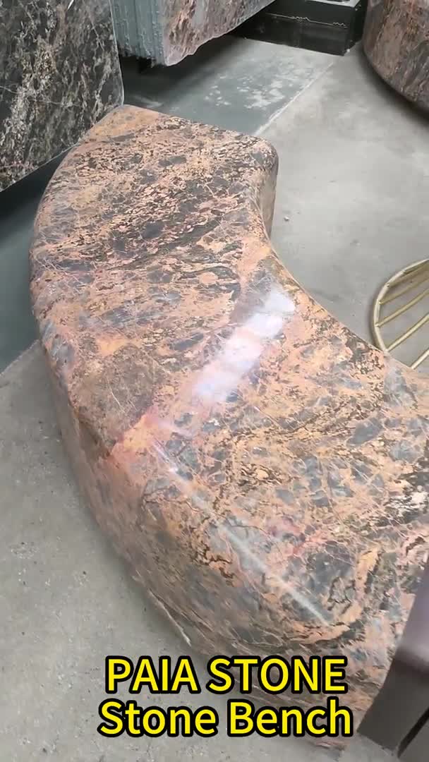 Nature Stone Lukagin Bench For  Exterior Decoration