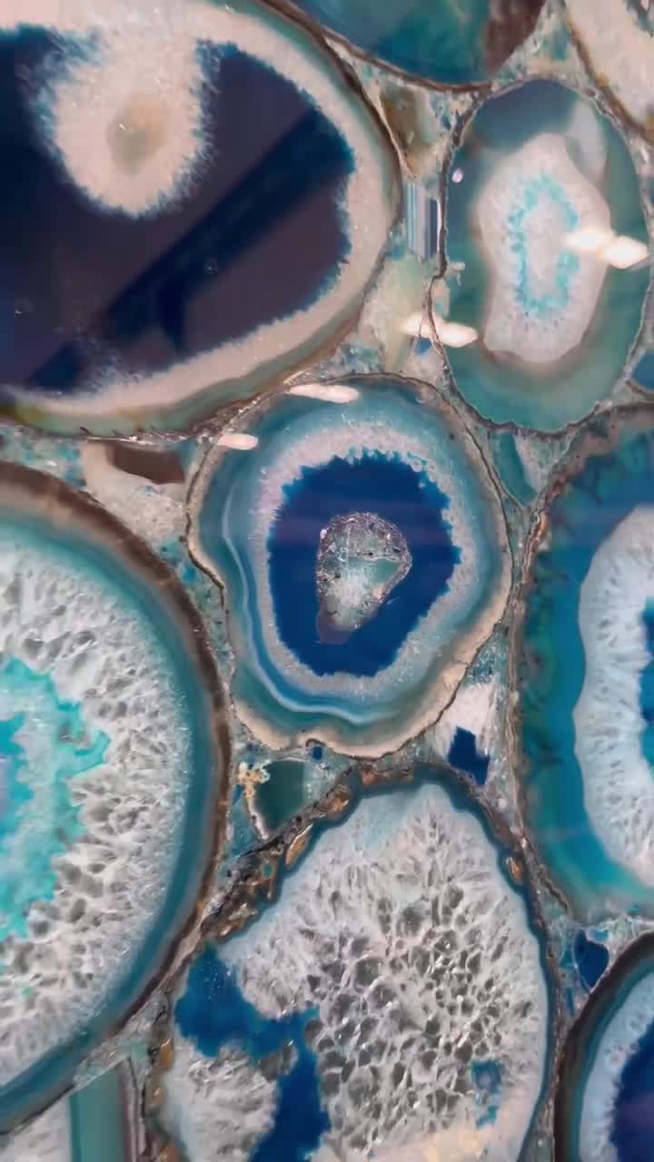 Agate Blue Big Slab For Background Wall